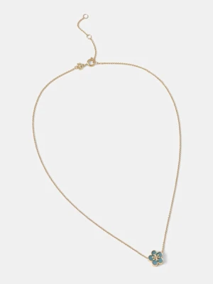 Tory Burch naszyjnik pozłacany Kira Flower Pendant 158996.702