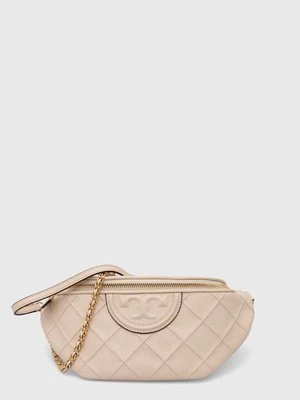 Tory Burch nerka skórzana Fleming Soft kolor beżowy 160132.122