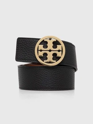 Tory Burch pasek skórzany dwustronny 1.5" Miller Reversible damski kolor czarny 138936.001