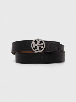 Tory Burch pasek skórzany dwustronny 1" Miller Reversible damski kolor czarny 138935.002