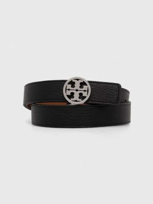 Tory Burch pasek skórzany dwustronny 1" Miller Reversible damski kolor czarny 138935.002