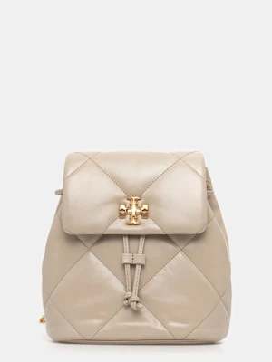 Tory Burch plecak skórzany Kira Diamond damski kolor beżowy mały gładki 170485-250