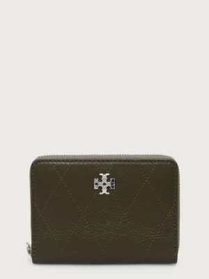 Tory Burch portfel damski skórzany Charlie zielony