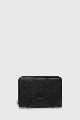 Tory Burch portfel skórzany Fleming Soft Bi-fold damski kolor czarny 143494.001