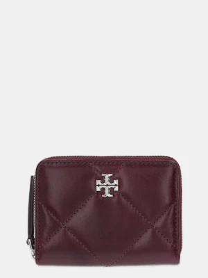 Tory Burch portfel skórzany Kira Diamond Quilt damski kolor bordowy 174397.500