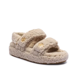 TORY BURCH Sandały KIRA SHEARLING | z dodatkiem skóry