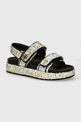 Tory Burch sandały Kira Sport Sandal damskie kolor beżowy na platformie 158956-001