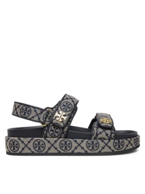 Tory Burch Sandały T Monogram Kira Sport 155154 Szary