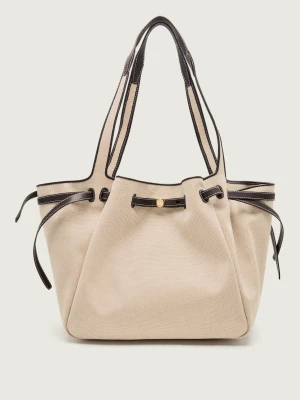 TORY BURCH Shopperka Romy | z dodatkiem skóry