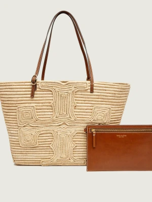 TORY BURCH Shopperka + saszetka Ella | Tory Burch x Doum | z dodatkiem skóry