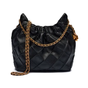 TORY BURCH Skórzane hobo Fleming Mini