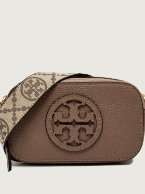 TORY BURCH Skórzana listonoszka Miller Mini beżowy