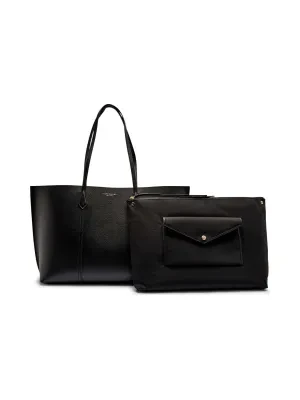 TORY BURCH Skórzana shopperka + saszetka Perry