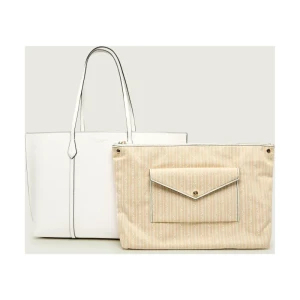 TORY BURCH Skórzana shopperka + saszetka Perry