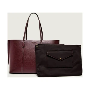 TORY BURCH Skórzana shopperka + saszetka Perry