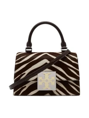 TORY BURCH Skórzana torebka na ramię Bon Zebra Mini Top