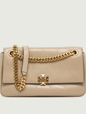 TORY BURCH Skórzana torebka na ramię Charlie beżowy