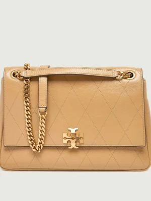 TORY BURCH Skórzana torebka na ramię Charlie beżowy