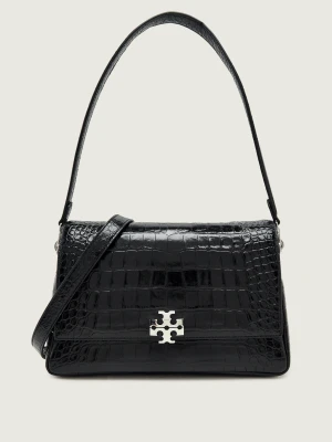 TORY BURCH Skórzana torebka na ramię Charlie czarny
