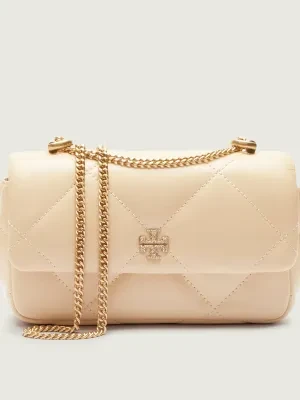 TORY BURCH Skórzana torebka na ramię Kira Diamond