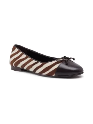 TORY BURCH Skórzane baleriny cap-toe