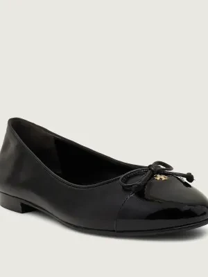 TORY BURCH Skórzane baleriny CAP-TOE