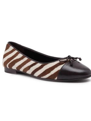 TORY BURCH Skórzane baleriny cap-toe