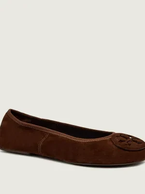 TORY BURCH Skórzane baleriny MINNIE TRAVEL