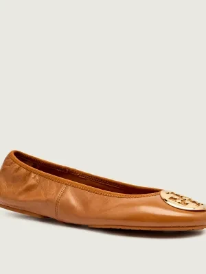 TORY BURCH Skórzane baleriny MINNIE TRAVEL