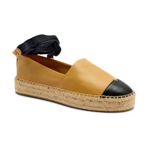 TORY BURCH Skórzane espadryle CAP-TOE