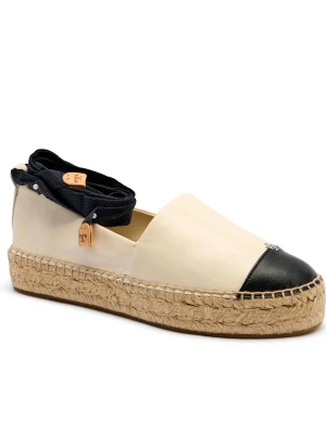 TORY BURCH Skórzane espadryle CAP-TOE