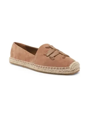 TORY BURCH Skórzane espadryle WOVEN DOUBLE T ALINE