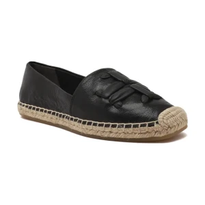 TORY BURCH Skórzane espadryle WOVEN DOUBLE T ALINE