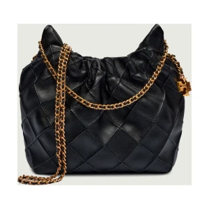 TORY BURCH Skórzane hobo Fleming Mini