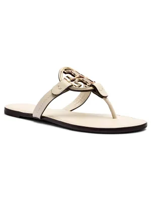 TORY BURCH Skórzane japonki METAL MILLER