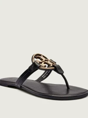 TORY BURCH Skórzane japonki METAL MILLER