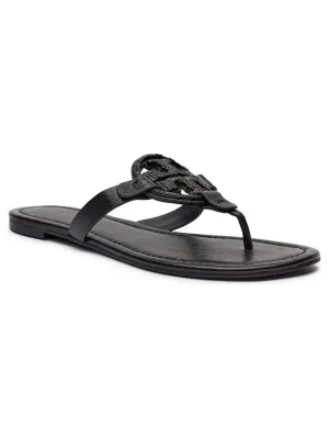 TORY BURCH Skórzane japonki MILLER DECO