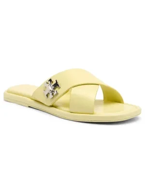 TORY BURCH Skórzane klapki T LOCK