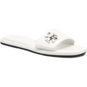 TORY BURCH Skórzane klapki T LOCK