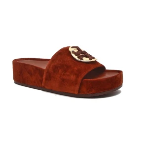 TORY BURCH Skórzane klapki WOVEN