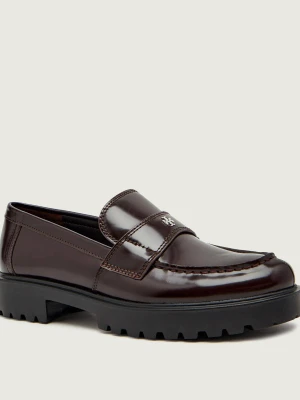 TORY BURCH Skórzane loafersy CLASSIC LUG