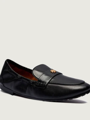 TORY BURCH Skórzane mokasyny Ballet Loafer czarny