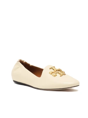 TORY BURCH Skórzane mokasyny Eleanor beżowy