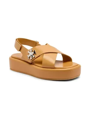TORY BURCH Skórzane sandały T LOCK