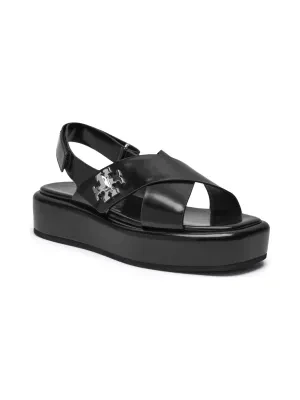 TORY BURCH Skórzane sandały T LOCK
