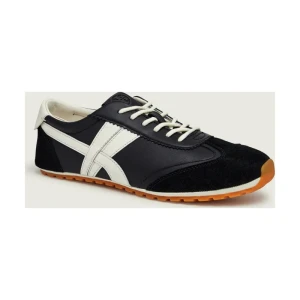 TORY BURCH Skórzane sneakersy HANK FIELD | zamsz