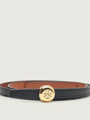 TORY BURCH Skórzany dwustronny pasek Romy Reversible