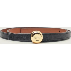 TORY BURCH Skórzany dwustronny pasek Romy Reversible