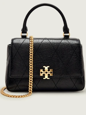 TORY BURCH Skórzany kuferek Charlie czarny