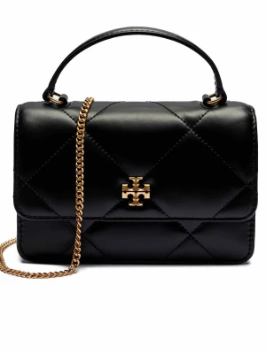 TORY BURCH Skórzany kuferek Kira Mini czarny